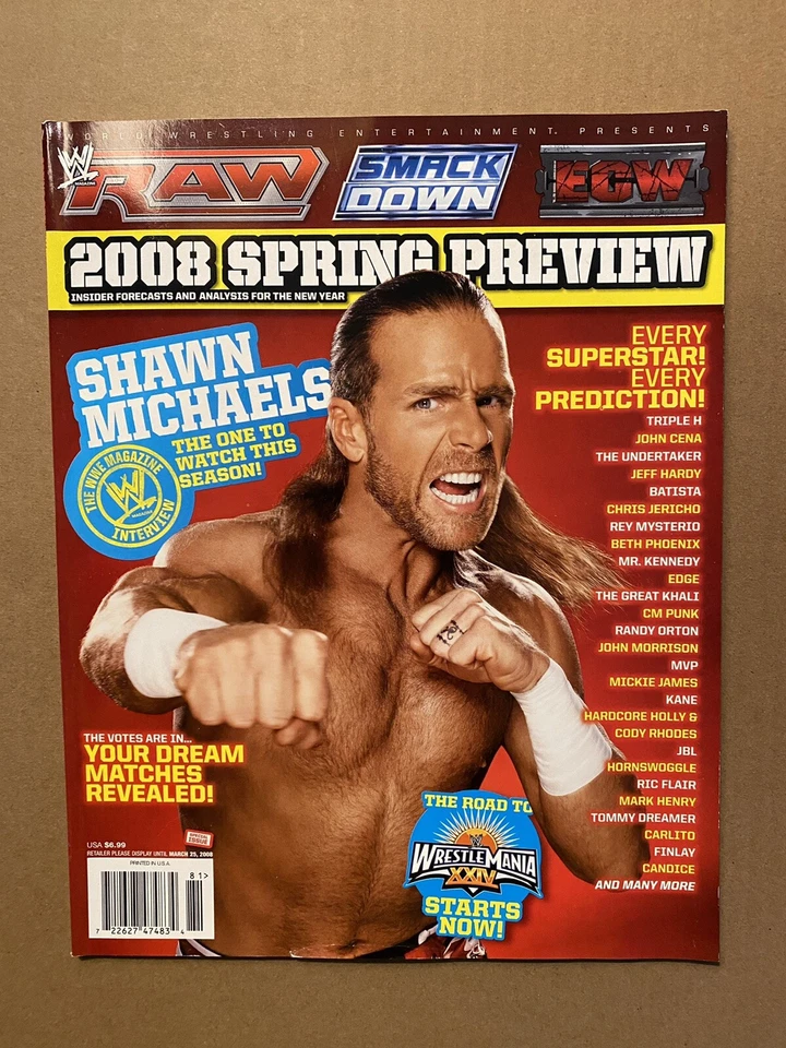 WWE PRESENTS WWE MAGAZINE SHAWN MICHAELS HEARTBREAK KID - NO POSTER WWF 2005