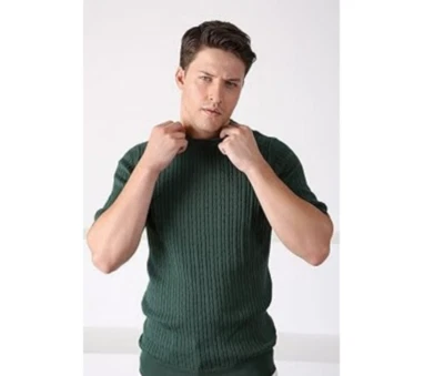 Jack Martin London Cable Knit Tee in Green Size XXL New With Tags - Image 1 of 4