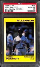 1991 STAR #25 KIRBY PUCKETT MILLENNIUM EDITION PSA 10 10038905