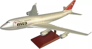 Northwest Airlines Boeing 747-400 Desk Top Display Jet Model 1/100 SC Airplane - Picture 1 of 9