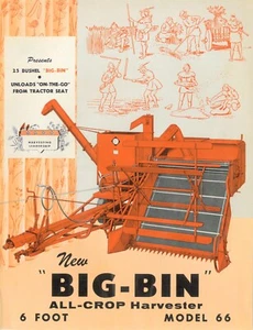 Allis Chalmers Modell 66 Big-Bin 6 Fuß All-Crop Harvester Broschüre AC Traktor - Bild 1 von 6