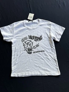 Brandy Melville John Galt White Club Inferno Short Sleeve Cropped Graphic Tee OS - Picture 1 of 3