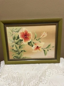 Framed Floral Oil Painting Artist Signed - Picture 1 of 7