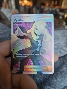 Pokémon TCG Cynthia Ultra Prism Holo Card 148/156 Full Art Ultra Rare French - Picture 1 of 2