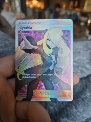 Pokémon TCG Cynthia Ultra Prism Holo Card 148/156 Full Art Ultra Rare French - Image 1 of 2