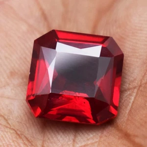 Pietra Preziosa Sciolta Naturale 17 Ct Certificata Sangue Birmano Rosso Rubino Taglio Ottagonale - Foto 1 di 8