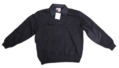 Snap' N' Wear Quarter Zip Denim Collared Pullover Navy Large - Image 1 of 2