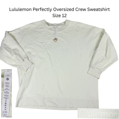 Lululemon Womens Perfectly Oversized Crew L Sweatshirt Size 12 Green Athleisure - Image 1 of 4