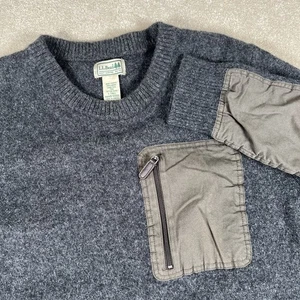 Suéter LL Bean %100 Lana Merino Corderos Algodón Mangas Ajustadas Crew Para Hombre Grande Alto - Imagen 1 de 11