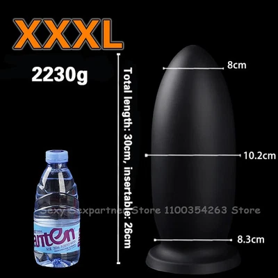 7 sizes Huge Anal Plug Silicone Anal Dildo Suction Cup Anal Dilator Adult Toys - Image 1 of 4