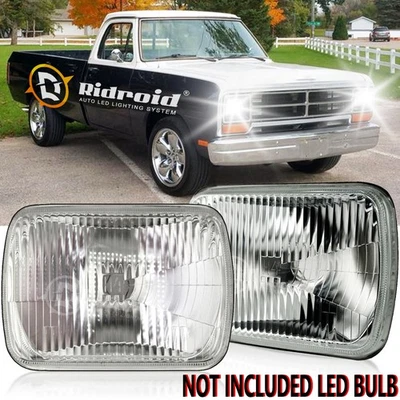 Pair 5x7" 7x6" LED Headlights Original Look H4 Plug For Dodge D150 D250 D350 Ram - Image 1 of 4