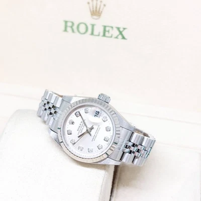 Rolex 26mm Oyster Perpetual Plata Diamantes Dama Datejust REF: 69174 (T) Foto 1 de 4