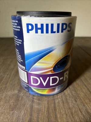 NEW- Philips DVD+R 4.7 GB 120 Min 100 Recordable Disc Pack 16X Speed - Image 1 of 4