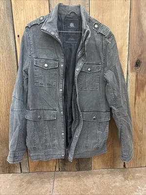 Chaqueta de campo utilitaria militar resistente Rock & Republic para hombre - gris - talla S Foto 1 de 4