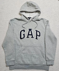 GAP Hoodie Herren Medium hell meliert grau Pullover Sweatshirt Tasche Fleece - Bild 1 von 5