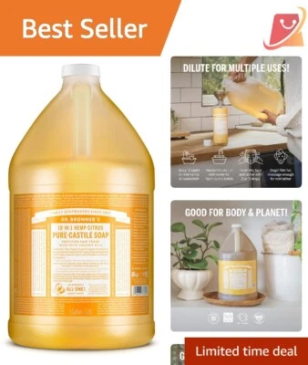 Jabón líquido puro de Castilla cítrico 1 galón orgánico multiuso concentrado Foto 1 de 4
