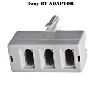 BT 3-Wege Telefondose Dreifachwege Telefonadapter Festnetz Konverter Splitter - Bild 1 von 1