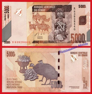 CONGO DEMOCRATIC REPUBLIC 5000 Francos francs 2013 Pick 102b SC / UNC - Imagen 1 de 1