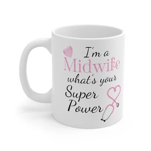 I'm a Midwife Taza What's Your Superpower Present Mamá Gracias Regalo - Imagen 1 de 6