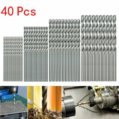 40pcs HSS Metal Micro Mini Drill Bit Set Straight Shank Metric 0.5-2.0mm Tools - Image 1 of 4