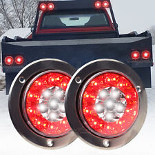 2PC 12V 24V LED Red Tail Lamp Reverse Brake Rear Fog light Trailer Truck Caravan