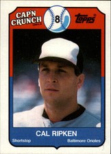 1989 Topps Cap'n Crunch Baltimore Orioles Baseball Card #6 Cal Ripken