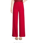 Calvin Klein Women's Red Scuba Crepe Wide Leg Pants Size 10 NWT