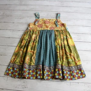 Matilda Jane Girl's You & Me Knot Dress Size 8 Apron Floral Boho Ribbon - Picture 1 of 7