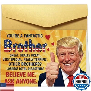 Oamiolek Funny Trump Father's Day Card for Brothers, Humor Fathers Day Cards - Picture 1 of 5