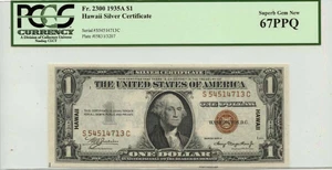 1935A $1 Hawaii Federal Reserve Note FR#2300 PCGS Gem67 PPQ - Picture 1 of 2
