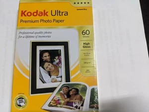 Kodak Premium Photo Paper 60 sheets High Gloss 4x6" 10x15cm 280gsm 250microns - Picture 1 of 1