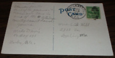 1941 GULF MOBILE & OHIO GM&O MONTGOMERY & ARTESIA TRAIN #116 RPO POST CARD