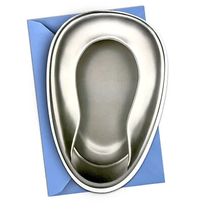 Funny GET WELL Card, Feel Better Soon Bedpan by American Greetings + Envelope - Image 1 of 4