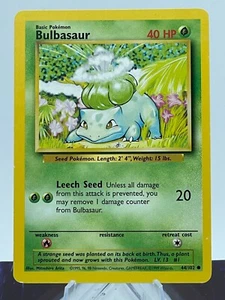 Juego de cartas coleccionables Pokémon ilimitado Bulbasaur Base Set - Imagen 1 de 2