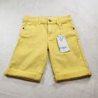 Boys Guess Bright Yellow Cuffed Shorts  Smart Organic Cotton Fiber Size 6 NWT C