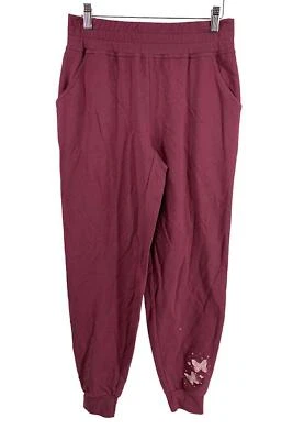 Quacker Factory Inspirational French Terry Joggers Fig - Image 1 of 2