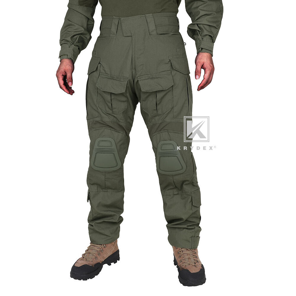 KRYDEX G3 Combat Trouser Tactical Pants w/ Knee Pads Army Clothing Ranger Green