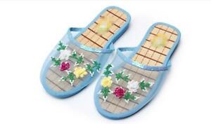 Lady Flats Flip Flop Loafers Chinese Mesh Floral Slippers Slides Slip On Mules