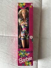 Vintage Mattel 1993 Dress 'N Fun Barbie Doll Blonde 10776 New NIB Flower Romper