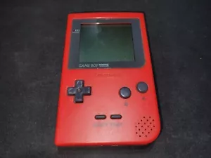 Sistema de consola portátil Game Boy Pocket rojo excelente estado sin cubierta de batería probado - Imagen 1 de 4