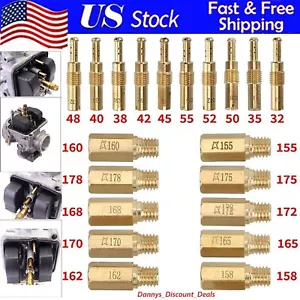 10Pcs Carburetor Main JETS kit & 10Pcs Slow Pilot Jet for PWK Keihin OKO CVK PWM - Picture 1 of 24