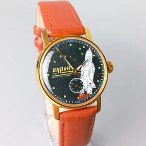 Reloj de pulsera mecánico soviético Pobeda vintage para hombre Buran URSS reparado - Imagen 1 de 12
