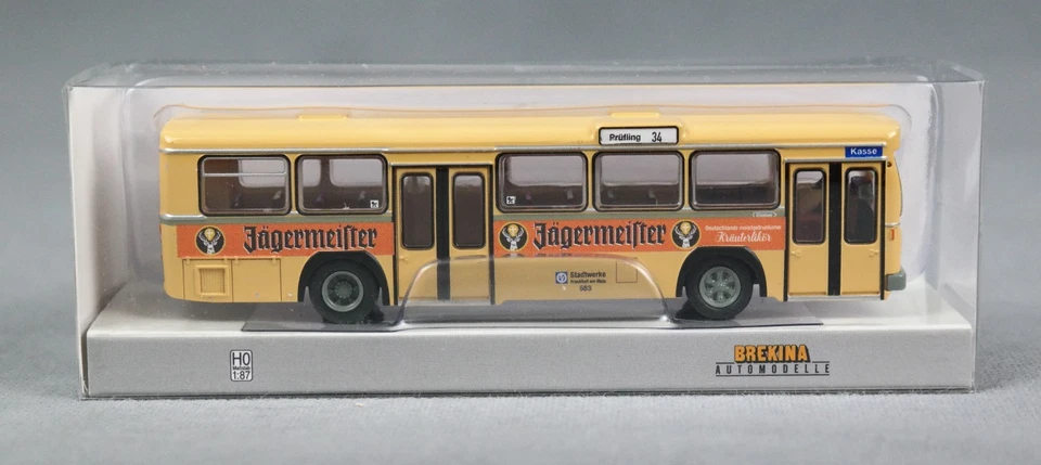 BREKINA 59154 H0,1:87 Büssing BS 110 V, 1970, "Frankfurt Jägermeister" NEU 2025! - Bild 1 von 4