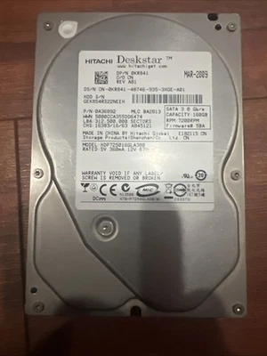 Hitachi HDP725016GLA380 160Gb 7200RPM 3.5" SATA Desktop Drive - Image 1 of 2