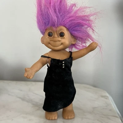 Vintage Russ Troll Doll Fashion Tracey Black Dress Vintage Trolls 80s 90s Tracey - Image 1 of 4