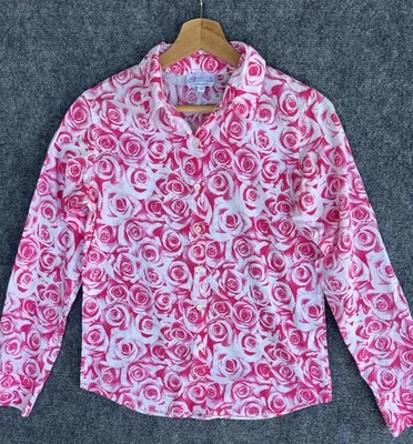 Agnes b. Camisa de algodón para mujer 38 blusa rosa blanco rosas talla S Foto 1 de 4