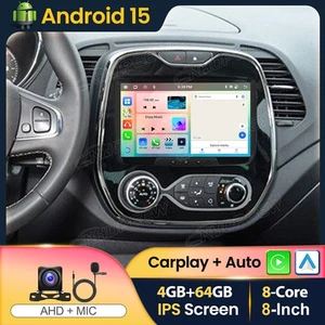 4+64GB Android 15 Für Renault Captur MK1 2013-2019 Carplay Autoradio BT GPS Navi - Bild 1 von 13