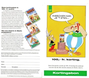 Flyer publicitaire  Astérix BNP réduction cassettes 1997. Edition néerlandaise - Picture 1 of 1