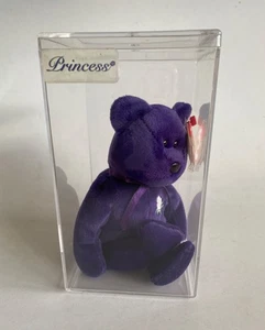 Ty Beanie Baby PRINZESSIN der Diana-Bär 1997 SELTEN nicht mehr produziert Etikett geschützt EX - Bild 1 von 9