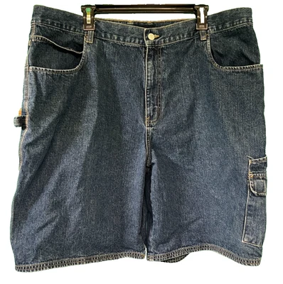 Pantalones Cortos de Carga Faded Glory Auténticos Marca Para Hombre Talla 42W Azul Jean Carpintero-C2 Foto 1 de 4